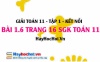 Bài 1.6 SGK Toán 11 tập 1 Kết nối tri thức